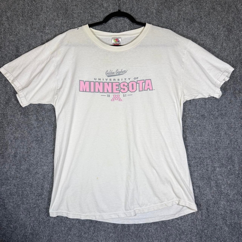 Vintage 90s Fruit of the Loom University of Minnesota Gophers T-Shirt White L